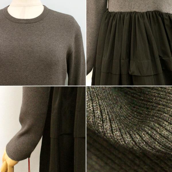 30%OFF Dignite collier ディニテ コリエ 80256561 リブ ニット ドッキング ワンピース | Dignite collier | 05