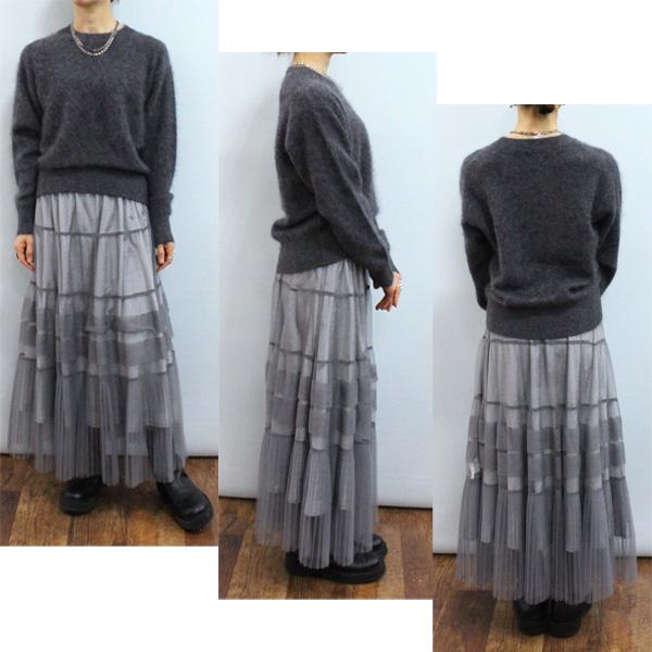 30%OFF Dignite collier ディニテ コリエ 80256530 チュール × サテン レイヤード スカート |  | 03