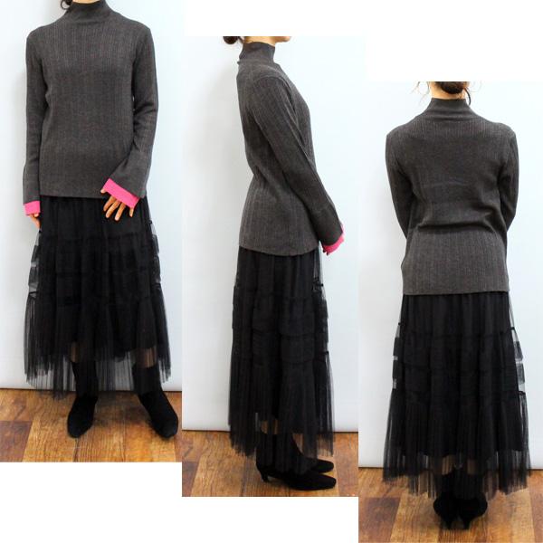 50%OFF Dignite collier ディニテ コリエ 80256531 袖 レイヤード ハイネック ニット | Dignite collier | 03