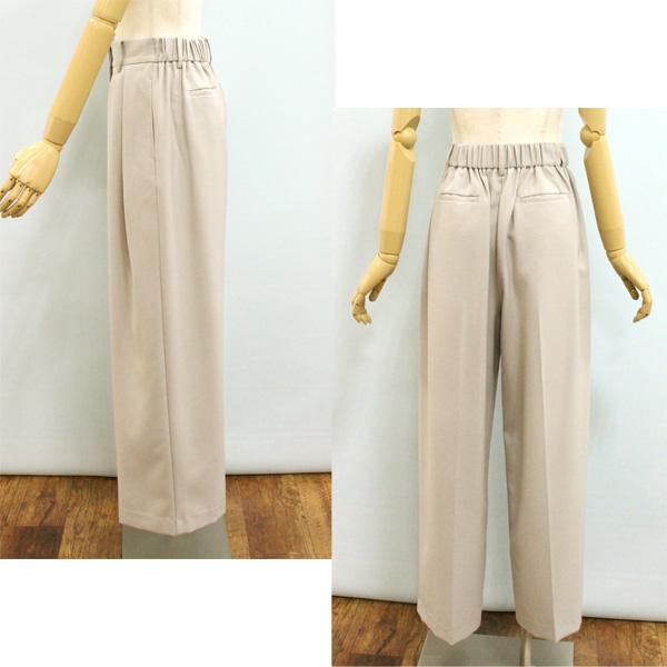 Dignite collier ディニテ コリエ 80267001 サージ ストレッチ ワイド パンツ | Dignite collier | 05