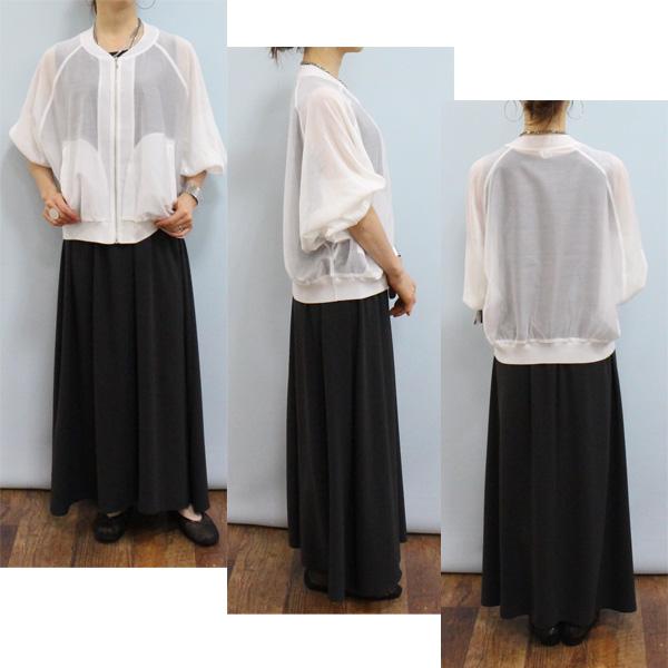 50%OFF Dignite collier ディニテ コリエ 80268339 ニット 切替 シアー ブルゾン | Dignite collier | 03