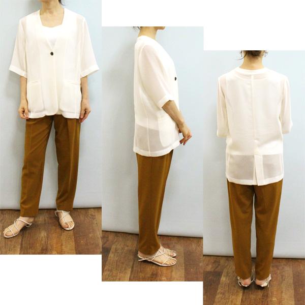 50%OFF Dignite collier ディニテ コリエ 80268346 メッシュ ノーカラー 半袖 ジャケット | Dignite collier | 04