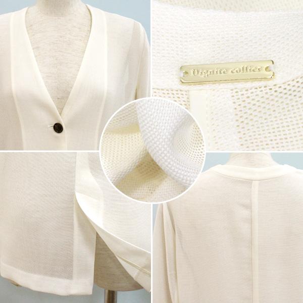 50%OFF Dignite collier ディニテ コリエ 80268346 メッシュ ノーカラー 半袖 ジャケット | Dignite collier | 06