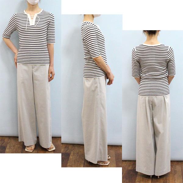 30％OFF MACPHEE マカフィー TOMORROWLAND トゥモローランド 12-02-52-02503 マリン ボーダー レースアップ プルオーバー | MACPHEE | 03