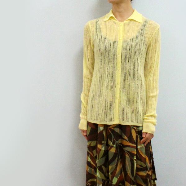 30％OFF MACPHEE マカフィー TOMORROWLAND トゥモローランド 12-02-54-02014 レーシー アルパカ ポロ カーディガン | MACPHEE