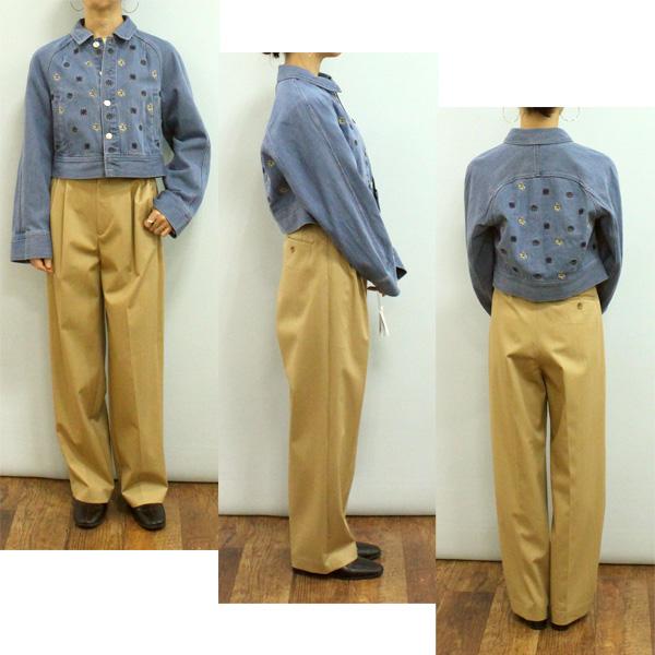 30％OFF MACPHEE マカフィー TOMORROWLAND トゥモローランド 12-07-54-07133 ボタニカル エンブロイダリー デニム ショート ジャケット | MACPHEE | 01