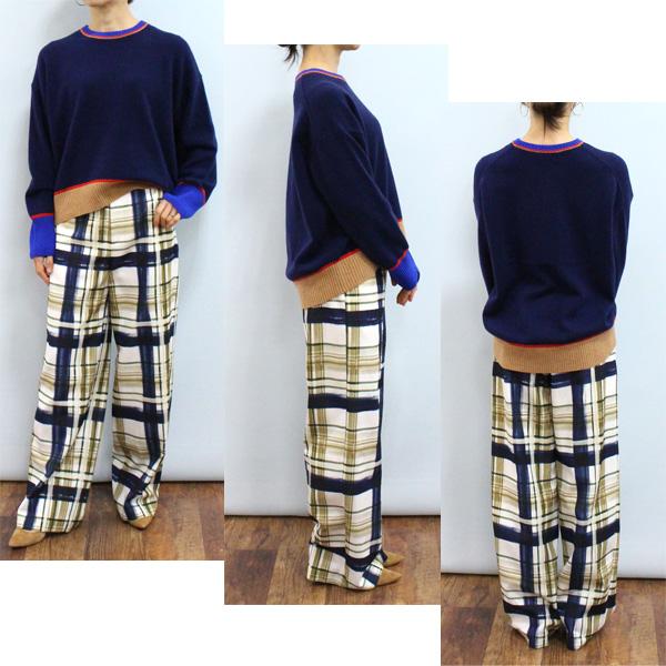 30％OFF MACPHEE マカフィー TOMORROWLAND トゥモローランド 12-04-54-04202 コットン レーヨン グログラン ストレート パンツ | MACPHEE | 01