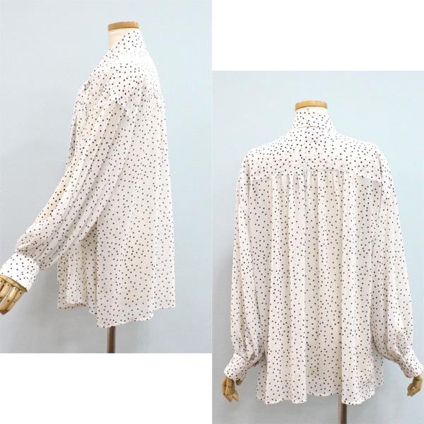 marie d'or マリードール 12405 シフォン ドット プリント ボウタイ ブラウス | MARIED'OR | 05