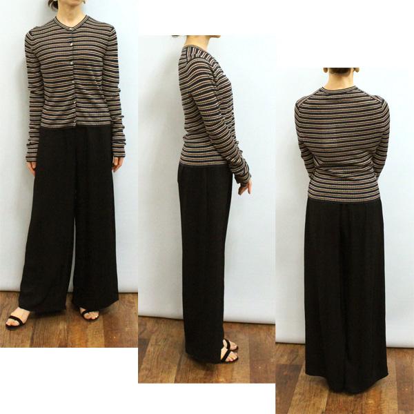 美品 Theory ウール フランネル プルオン パンツ 後ろゴム 黒 セオリー theory（セオリー） 6206413 ウォッシュド ツイル プルオン パンツ