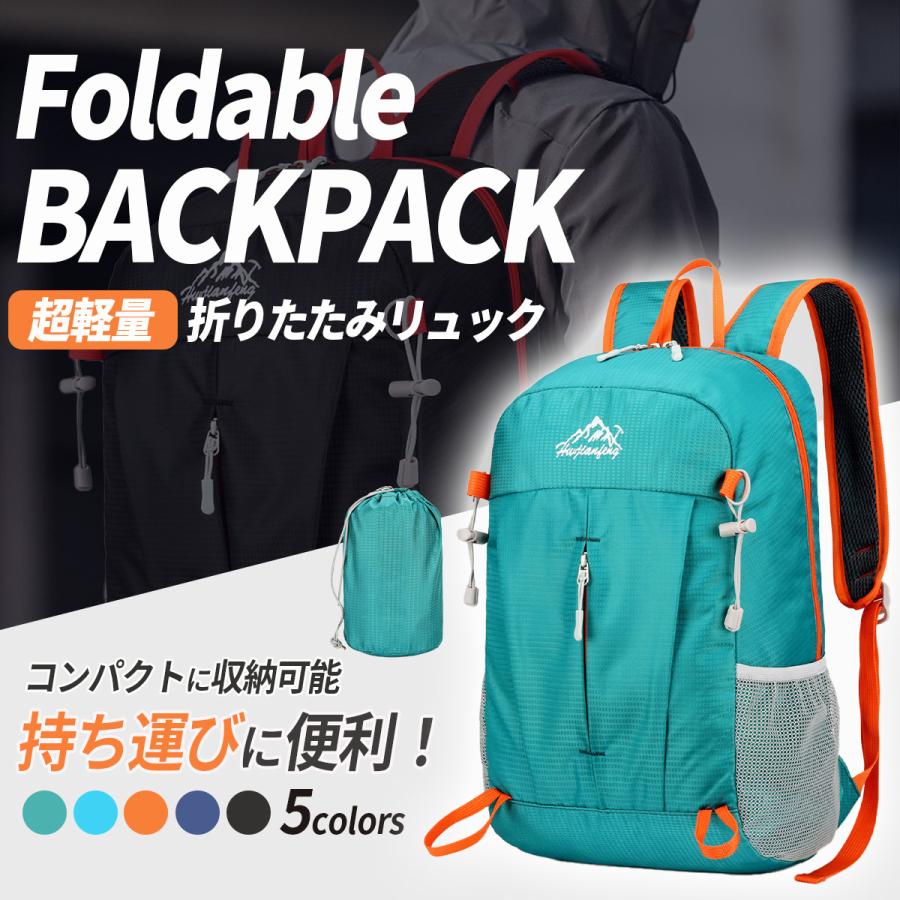 折りたたみリュック エコバッグ ナップサック アウトドア 旅行 サブ