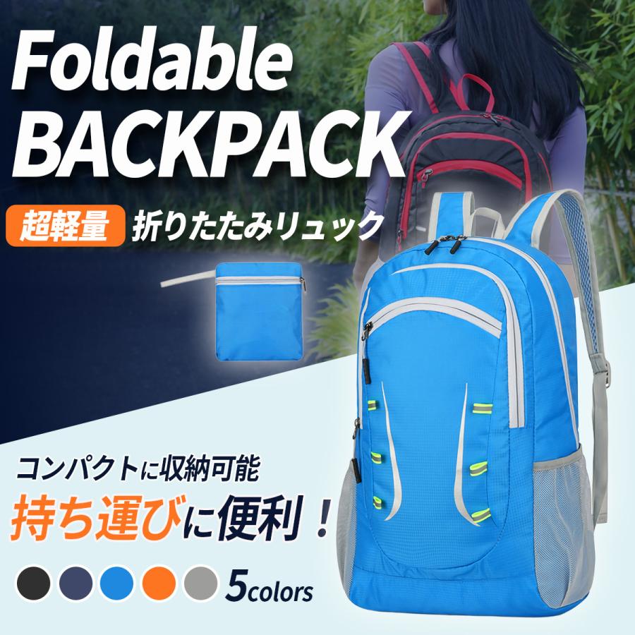 折りたたみリュック エコバッグ 軽量 防水 持ち運び 大容量 旅行 