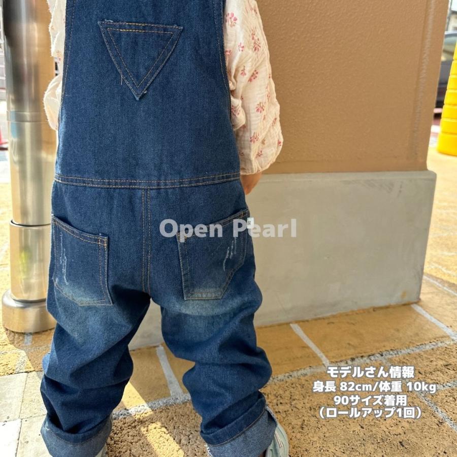 キッズ オーバーオール 子供服 デニム サロペット 男の子 女の子 80 90 100 110 120 130 140 つなぎ｜openpearl｜12