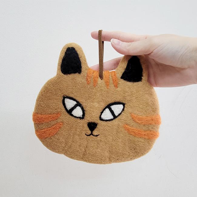 Merrymerry メリーメリー フェルト キャット 鍋敷き 鍋 敷物 ポット
