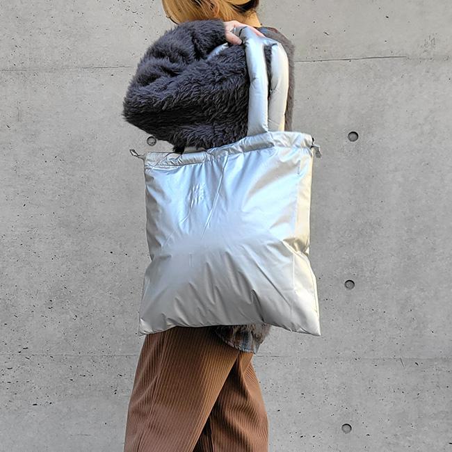 ザスリー the3 無地 撥水 もこもこ 中綿 大きめ Big A4 トートバッグ