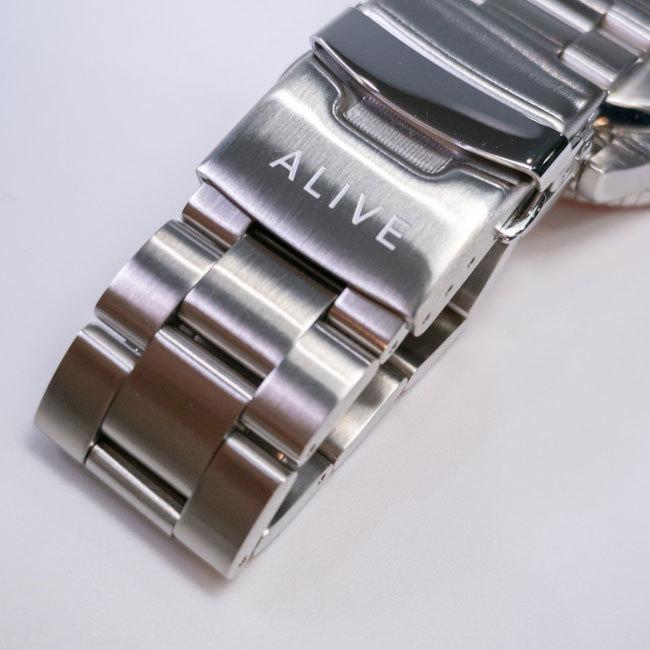 アライブ 腕時計 アライヴ 時計 ALIVE gravitygmt WATCH watch 防水 グラヴィティGMT グラビティ メンズ シルバー | Alive Athletics | 05
