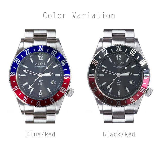 アライブ 腕時計 アライヴ 時計 ALIVE gravitygmt WATCH watch 防水 グラヴィティGMT グラビティ メンズ シルバー | Alive Athletics | 11