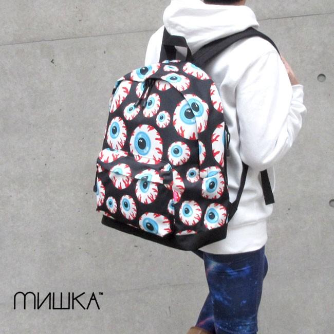 ミシカ Mishka リュック 黒 レディース メンズ リュックサック 総柄 サイドファスナー キープウォッチ 目玉 背面ファスナー B4 Cal Msjdb1 バッグ ライフグッズ Openside 通販 Yahoo ショッピング