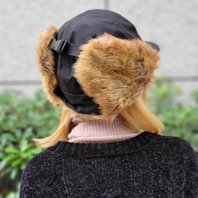 NAUTICA ノーティカ モコモコ ファー 帽子 イヤーフラップキャップ フライトキャップ　飛行帽 冬 ロゴ メンズ レディース あたたかい 黒 プレゼント | NAUTICA | 07