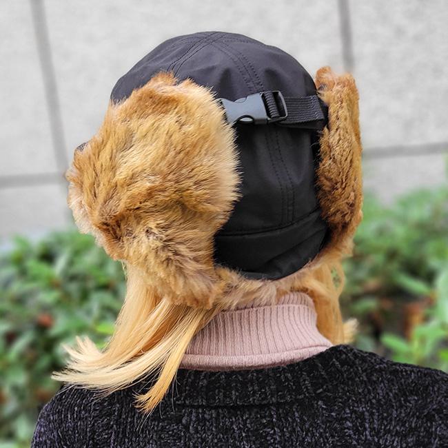 NAUTICA ノーティカ モコモコ ファー 帽子 イヤーフラップキャップ フライトキャップ　飛行帽 冬 ロゴ メンズ レディース あたたかい 黒 プレゼント | NAUTICA | 09