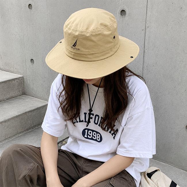NAUTICA ノーティカ バケット ハット BUCKET HAT 帽子 メンズ レディース ユニセックス ストリート ノーチカ ギフト ナイロン バケハ ロゴ ベージュ ブラック | NAUTICA | 09