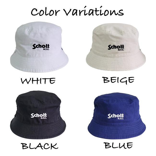 Schott NYC ショット ベーシック バケットハット バケハ ロゴ 帽子 ワンポイント コットンツイルハット メンズ レディース N.Y.C ユニセックス | Schott N.Y.C | 16