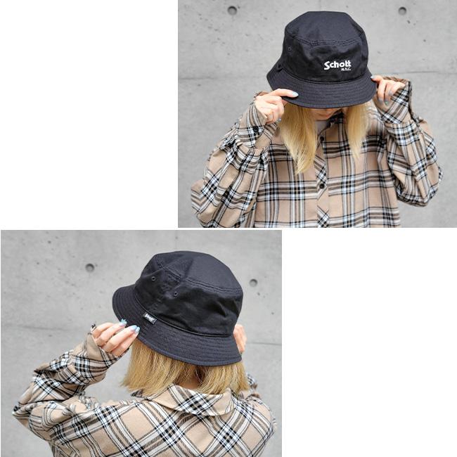 Schott NYC ショット ベーシック バケットハット バケハ ロゴ 帽子 ワンポイント コットンツイルハット メンズ レディース N.Y.C ユニセックス | Schott N.Y.C | 13