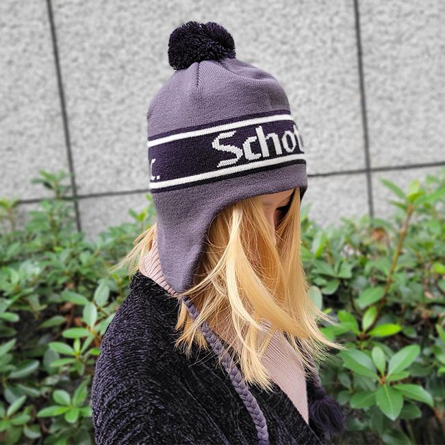 Schott NYC ショット ニット帽 冬 ニット 帽子 ビーニー イヤーフラップ ワンポイント ロゴ メンズ レディース N.Y.C アメカジ ボンボン 耳当て付き | Schott N.Y.C | 12
