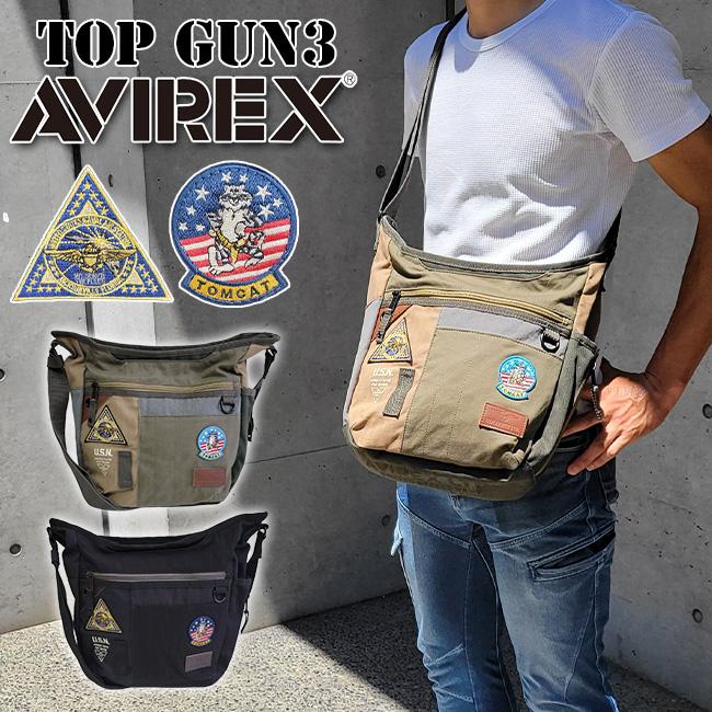 アヴィレックス AVIREX 大きめ ショルダーバッグ 限定モデル TOPGUN3 メンズ ショルダー サブバッグ アビレックス 肩掛け 斜め掛け AVIREX（アヴィレックス） 大きめ ショルダーバッグ 限定モデル