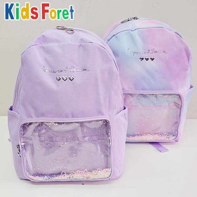 Kids Foret キッズフォーレ 推し活 リュックサック 女子 女の子 リュック キッズ ジュニア 透明窓 ラメ キラキラ かわいい 推し 通園 通学 入園 入学 プレゼント | Kids Foret | 12