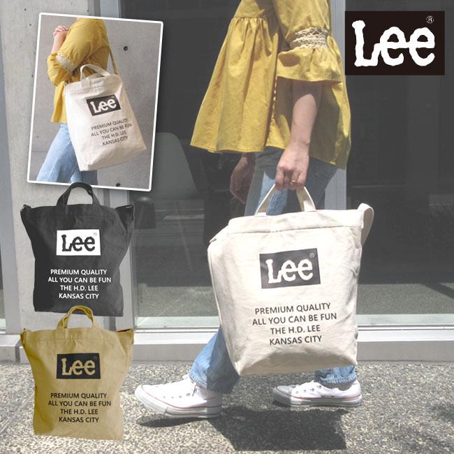 Lee リー トートバッグ ショルダーバッグ 2way ファスナー開閉