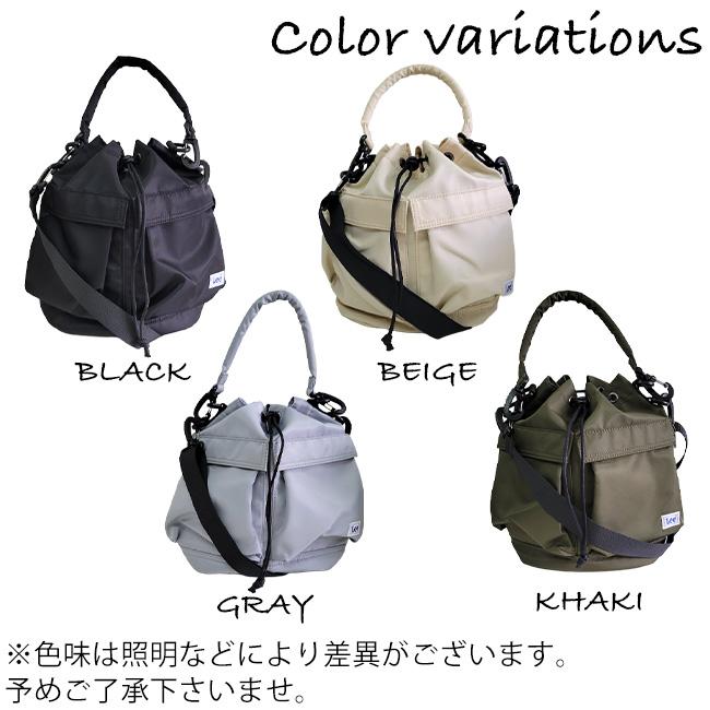Lee（リー） 2WAY 巾着バッグ ナイロン 巾着型 ショルダーバッグ
