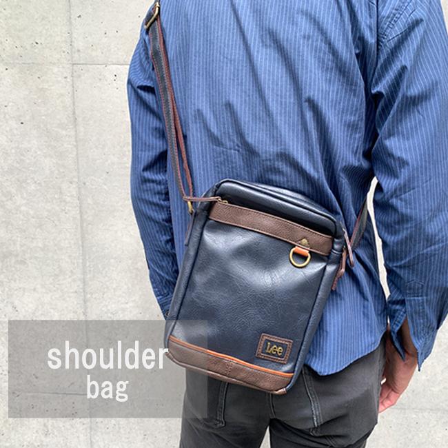 Lee（リー） ショルダーバッグ 斜め掛け 縦型 ショルダーバック メンズ