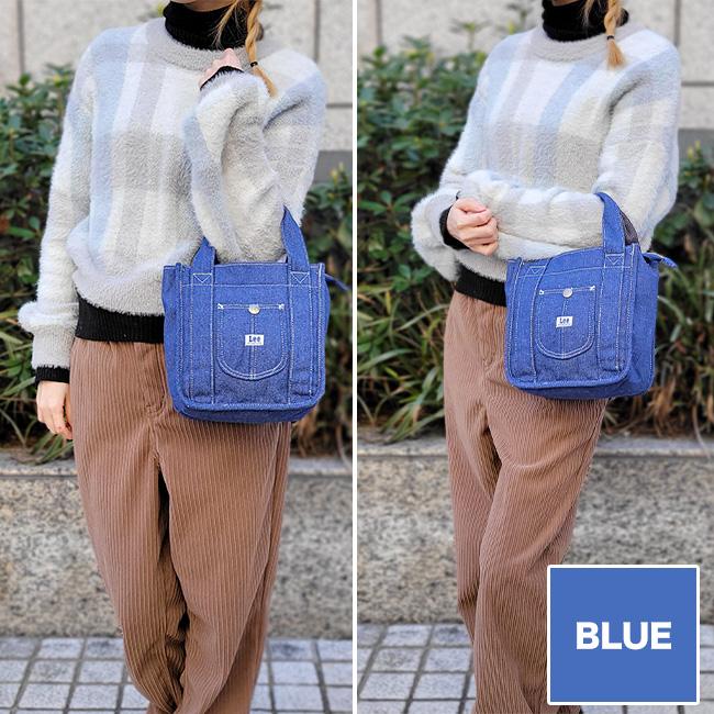 Lee（リー） 2WAY 小さめ トートバッグ デニム ショルダーバッグ