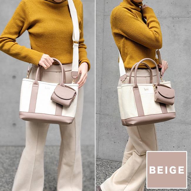 Lee（リー） 2WAY トートバッグ ポーチ付き ミニバッグ付き レディース