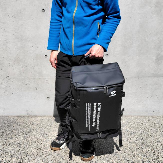 LOTTO（ロット） ペンケース付き 2層式 靴入れ トップオープン 41L