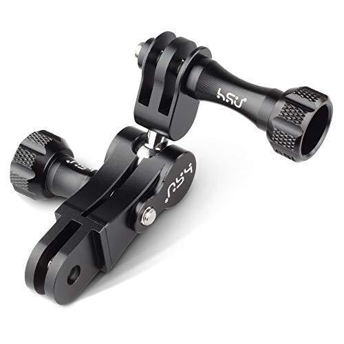 ファッションデザイナー 微調整 前後180度回転 360度回転 アルミ製球形ブラケット Hsu 三脚マウント ブラック Action Hero8 7 18 6 5 4 Osmo Gopro レンチ付き アクションカメラアクセサリー Www Projectcorfu Com