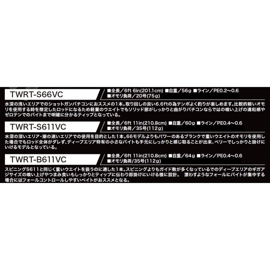 DUO（デュオ） リアクト バーティカル TWRT-S611VC スピニング 2ピース