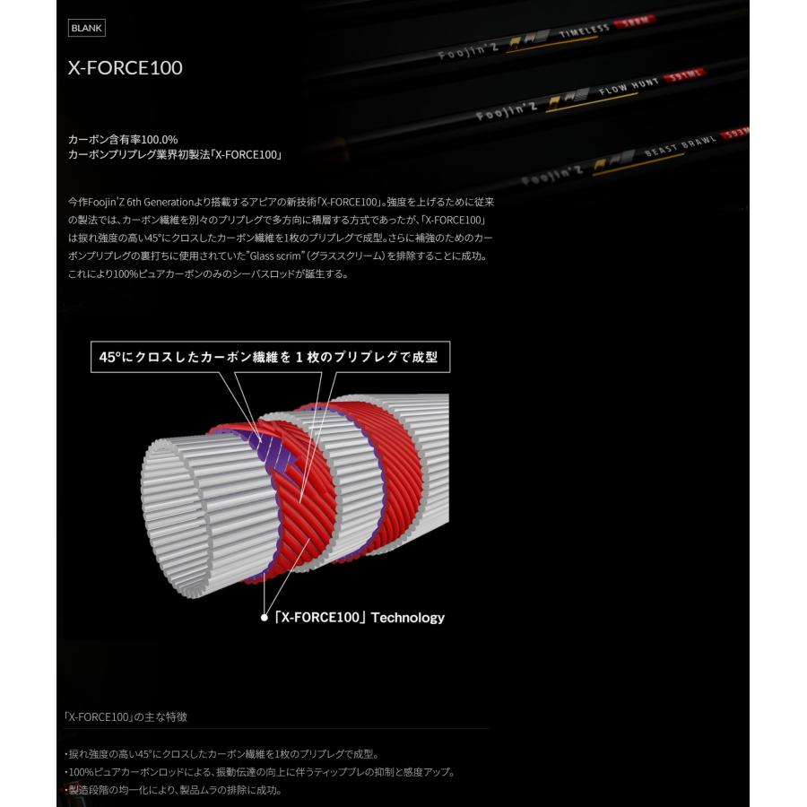 APIA アピア Foojin' Z S86ML イブラン スピニング 2ピース : オープン
