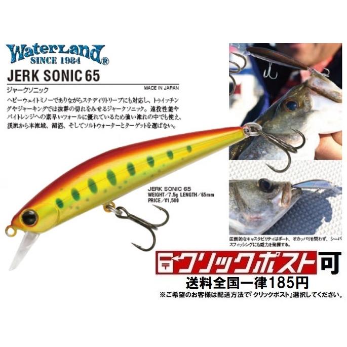 ウォーターランド ジャークソニック 65 ヘビーウェイト (クリックポスト可) :jerksonic65:オープンウォーター Yahoo!店 - 通販 - Yahoo!ショッピング