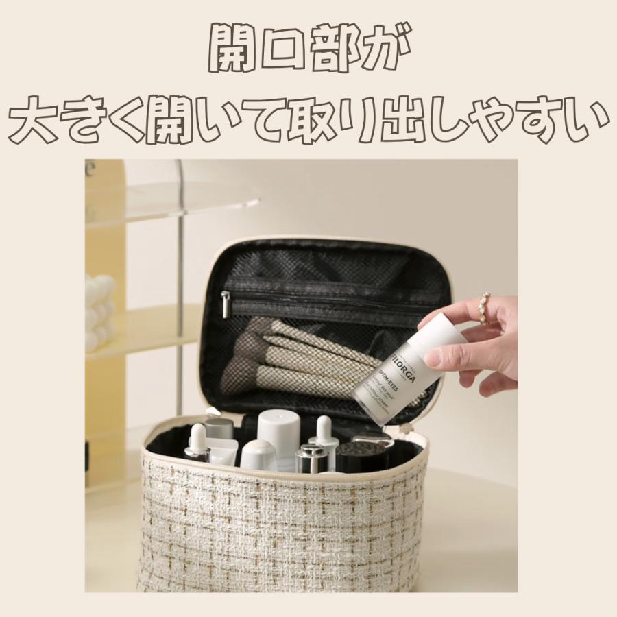化粧ポーチ メイクポーチ コスメポーチ バニティポーチ 小物入れ メイクボックス 大容量 自立 仕切り トラベルポーチ ブラシ入れ 旅行 | ブランド登録なし | 04