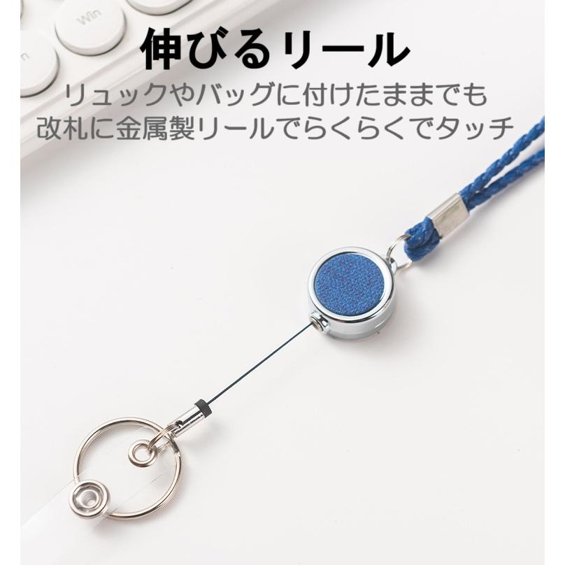 パスケース リール付き 定期入れ カードケース レディース icカードケース idカードホルダー 定期入れメンズ 2枚 薄型 首かけ ストラップ | ブランド登録なし | 04