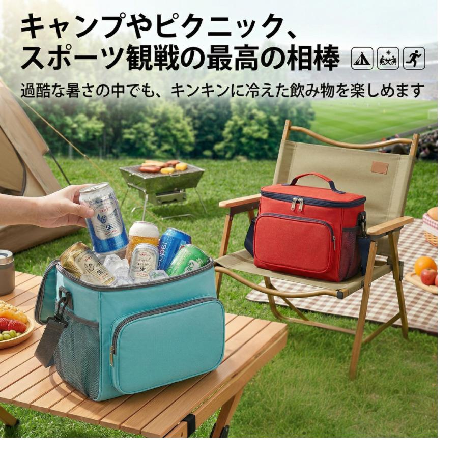 保冷バッグ クーラーバッグ 大容量 エコバッグ クーラーボックス ソフトクーラー ランチバッグ お弁当 保温バッグ トート ファスナー 小型 | ブランド登録なし | 02