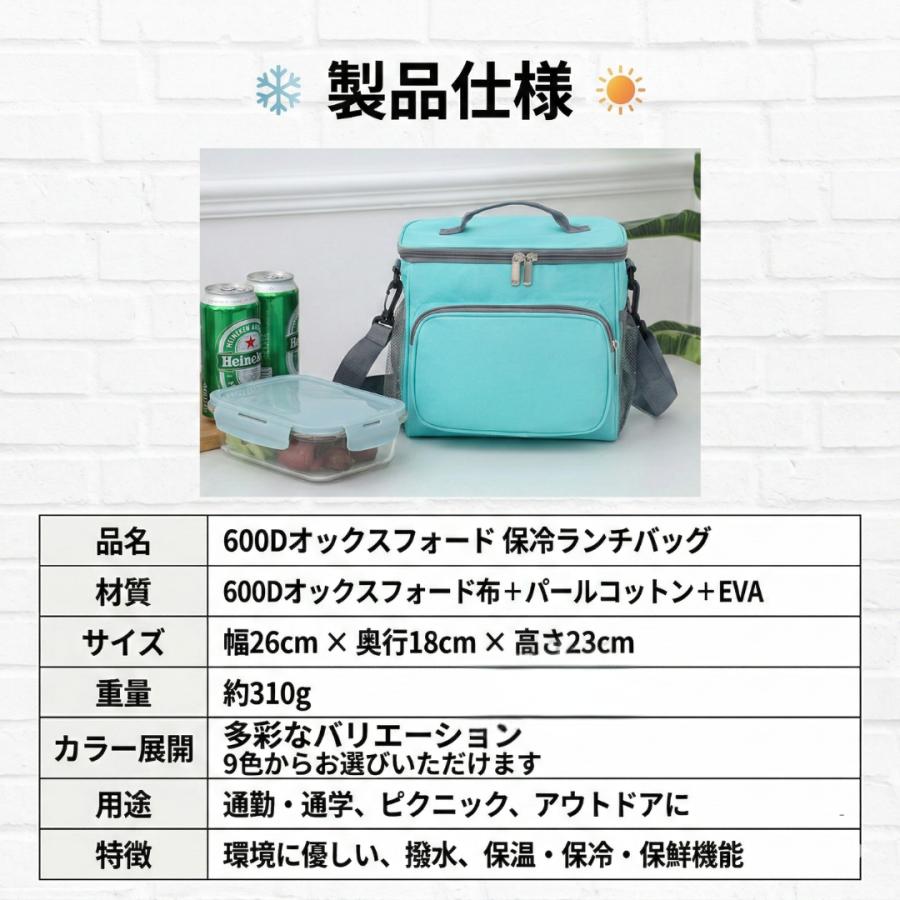 保冷バッグ クーラーバッグ 大容量 エコバッグ クーラーボックス ソフトクーラー ランチバッグ お弁当 保温バッグ トート ファスナー 小型 | ブランド登録なし | 06