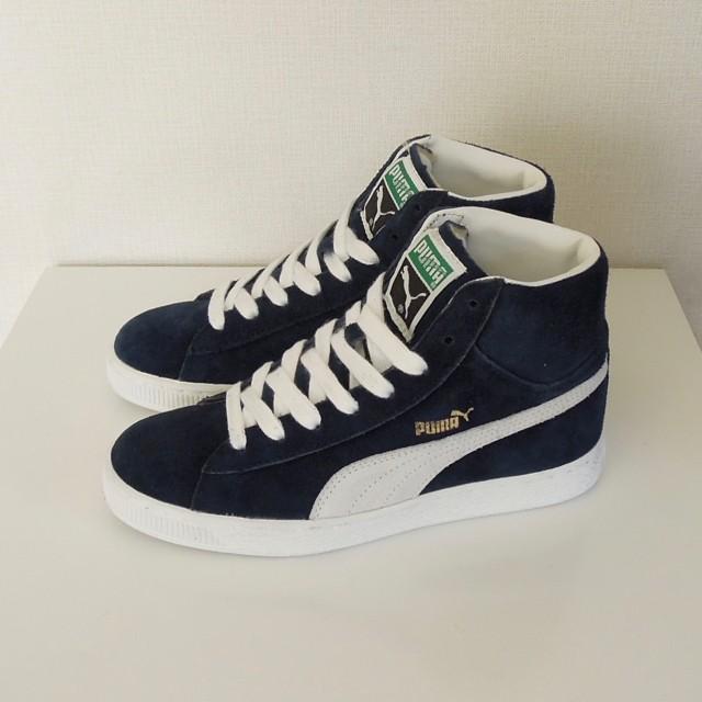 PUMA プーマ 90s スニーカー SUEDE MID ネイビー 22,5cm (k-013  