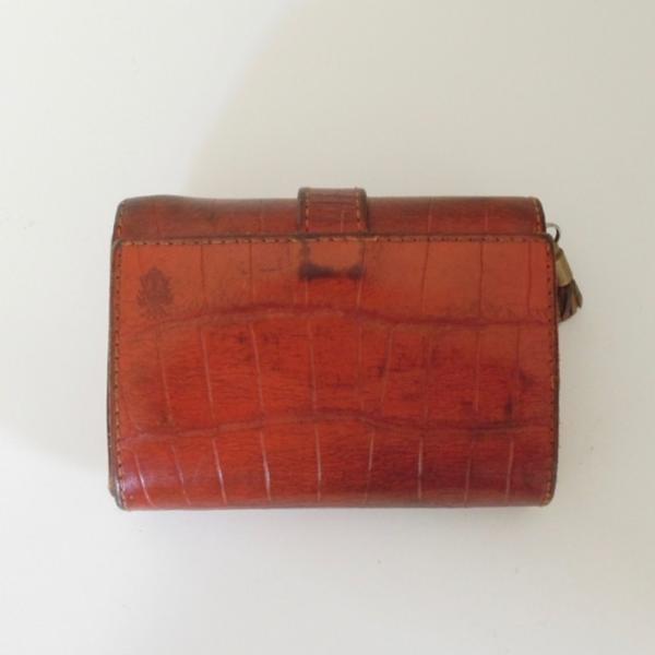 Felisi（フェリージ） 革財布 クロコダイル型押し イタリア製 茶色 (k