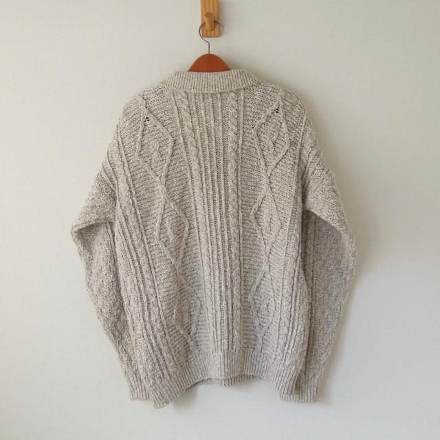 carraigdonn キャレイグドン フィッシャーマンニット リネン混コットン