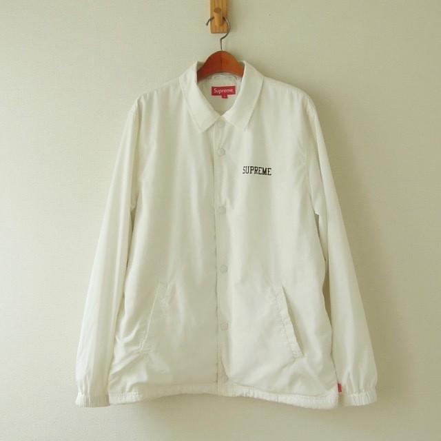 supreme × 前田俊夫 15aw コーチジャケット 白 M (mw-29) - 通販