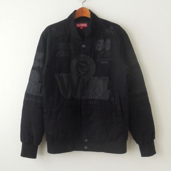 supreme × wise 13aw ジャケット racing jacket 黒/黒 S (mw−39)