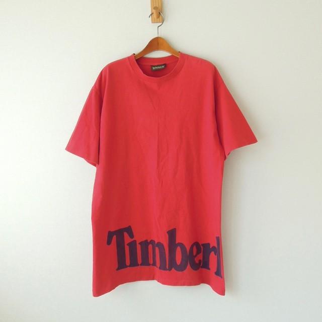 TIMBERLAND ティンバーランド WEATHER GEAR 90s Tシャツ 赤 （t-258