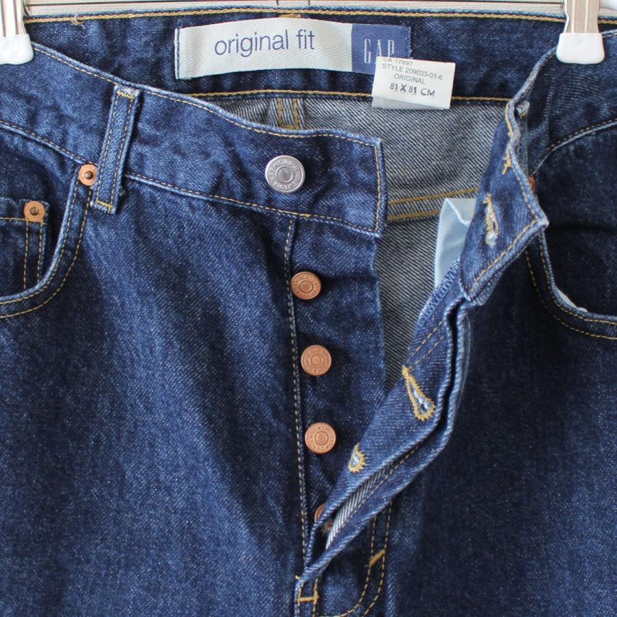 GAP ギャップ 00s デニムパンツ ORIGINAL FIT チュニジア製 濃紺 GAP ギャップ 00s デニムパンツ ORIGINAL FIT チュニジア製 濃紺